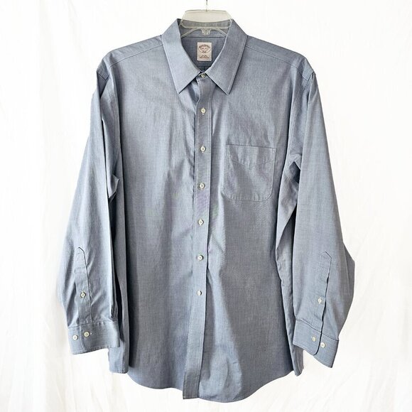 Men's Cotton Button Down 17 1/2,  4/5 Brooks Brothers 346 - Picture 1 of 4